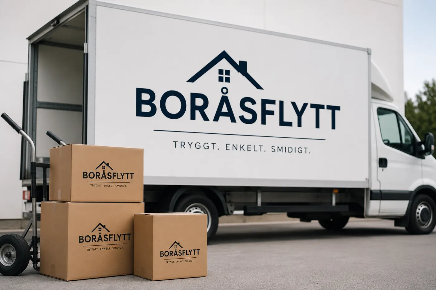 Boråsflytts webbplats för flyttjänster i Borås