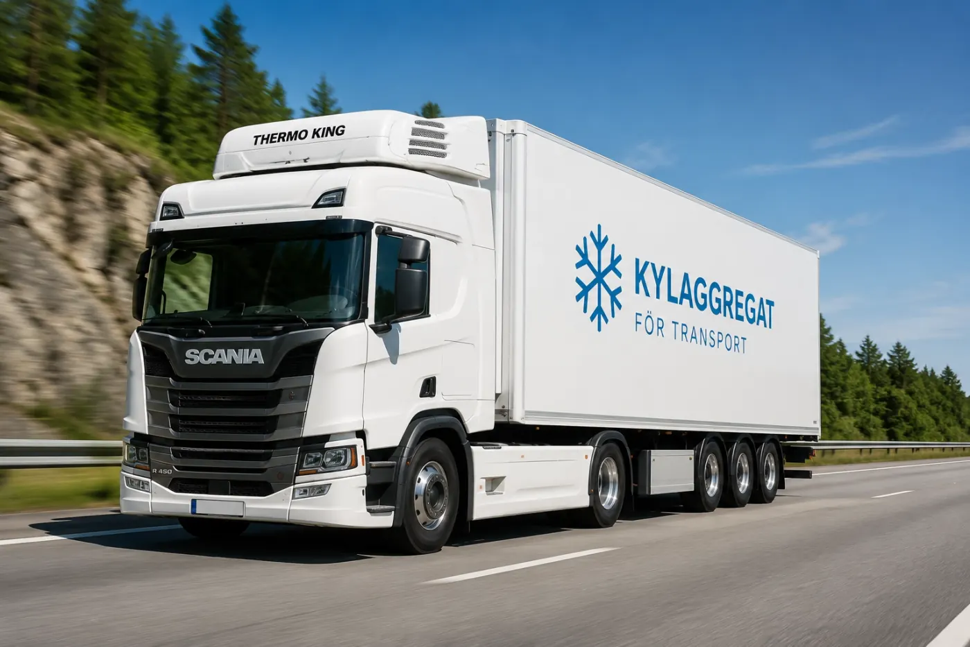 Thermo King lastbil med kylaggregat för transport